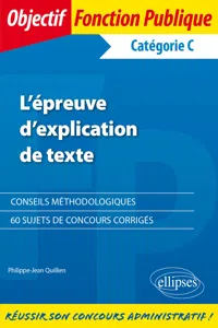 L'épreuve d'explication de texte - Catégorie C_cover