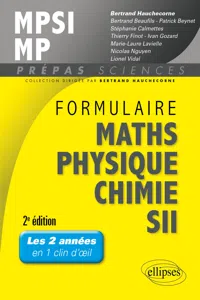 Formulaire MPSI/MP Maths -Physique-chimie - SII - 2e édition_cover