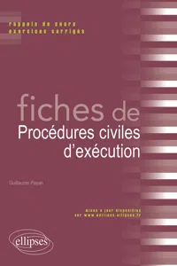 Fiches de Droit de procédures civiles d'éxécution_cover