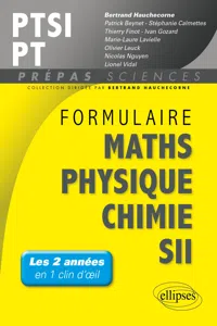 Formulaire PTSI/PT Maths -Physique-chimie - SII_cover