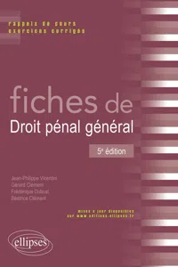 Fiches de droit pénal général - 5e édition_cover