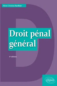Droit pénal général - 6e édition_cover