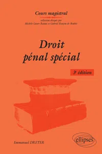 Droit pénal spécial, 3e édition_cover