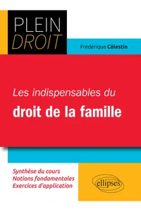 Les Indispensables du droit de la famille_cover