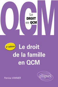 Le droit de la famille en QCM - 4e édition_cover