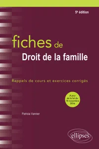 Fiches de Droit de la famille - 5e édition_cover