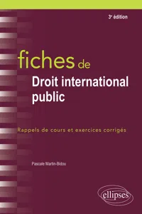 Fiches de Droit international public - 3e édition_cover