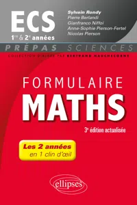 Formulaire Maths ECS 1re et 2e années - 3e édition actualisée_cover