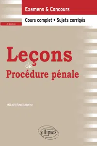 Leçons de Procédure pénale - 3e édition_cover