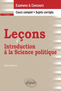 Leçons d'introduction à la Science politique - 3e édition_cover