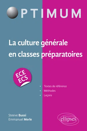 La culture générale en classes préparatoires (ECE/ECS)