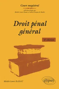 Droit pénal général - 4e édition_cover