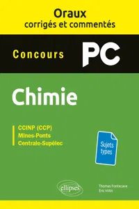 Oraux corrigés et commentés de chimie PC_cover