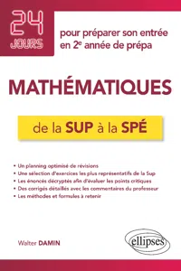 Mathématiques de la Sup à la Spé - 24 jours pour préparer son entrée en 2e année de prépa_cover