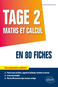 TAGE 2® : Maths et calcul en 80 fiches_cover