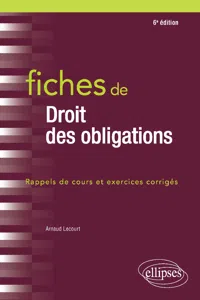 Fiches de droit des obligations - 6e édition_cover