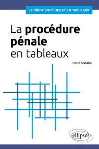 La procédure pénale en tableaux_cover