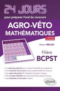 Mathématiques 24 jours pour préparer l'oral du concours Agro-Véto - Filière BCPST - 2e édition actualisée_cover