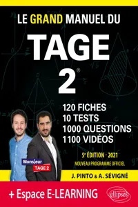 Le Grand Manuel du TAGE 2 – 10 tests blancs + 120 fiches de cours + 1000 vidéos – Édition 2021_cover