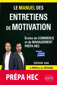 Le Manuel des entretiens de motivation « Prépa HEC » - Concours aux écoles de commerce - Édition 2020_cover