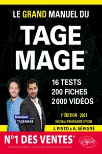 Le Grand Manuel du TAGE MAGE – N°1 DES VENTES – 16 tests blancs + 200 fiches de cours + 2000 vidéos – Édition 2021_cover