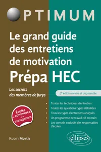 Le grand guide des entretiens de motivation Prépa HEC - Les secrets des membres de jurys_cover