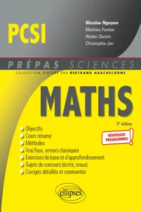 Mathématiques PCSI - Programme 2021_cover