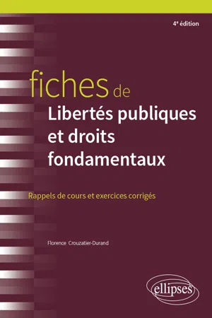 Fiches de Libertés publiques et droits fondamentaux