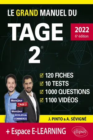 Le Grand Manuel du TAGE 2 – édition 2022