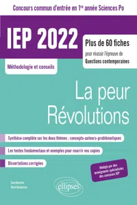 Concours commun IEP 2022. 1re année. La peur / Révolutions_cover