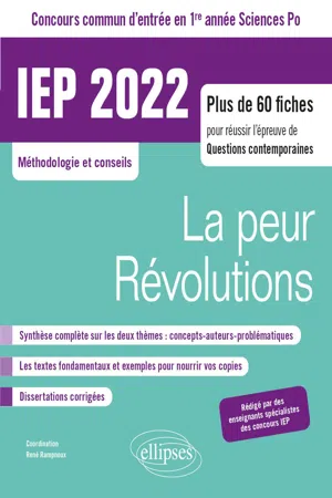 Concours commun IEP 2022. 1re année.  La peur / Révolutions