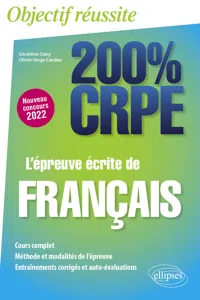 L'épreuve écrite de français - CRPE Nouveau concours 2022_cover