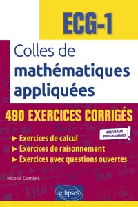 Colles de Mathématiques appliquées - ECG-1 - Nouveaux programmes_cover