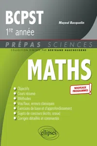 Mathématiques BCPST 1re année - Programme 2021_cover