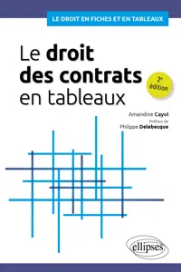 Le droit des contrats en tableaux_cover