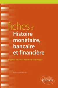 Fiches d'Histoire monétaire, bancaire et financière_cover