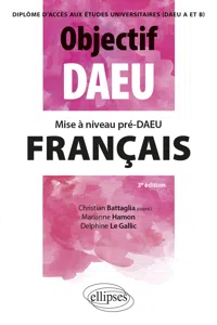 Mise à niveau pré-DAEU Français_cover