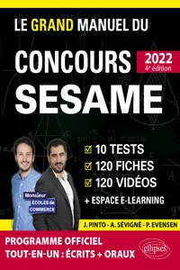 Le Grand Manuel du concours SESAME 2022_cover