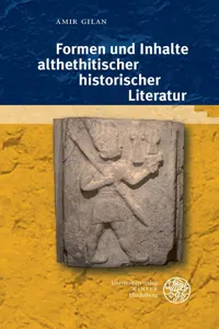 Formen und Inhalte althethitischer historischer Literatur_cover