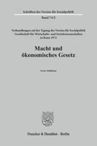 Macht und ökonomisches Gesetz._cover