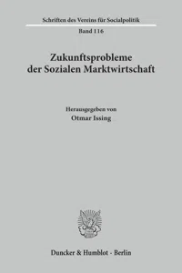 Zukunftsprobleme der Sozialen Marktwirtschaft._cover