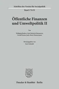 Öffentliche Finanzen und Umweltpolitik II._cover