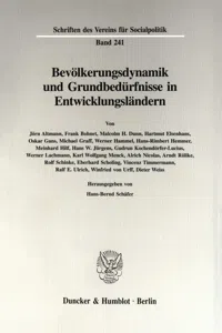 Bevölkerungsdynamik und Grundbedürfnisse in Entwicklungsländern._cover