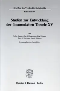 Studien zur Entwicklung der ökonomischen Theorie XV._cover