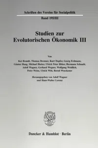 Studien zur Evolutorischen Ökonomik III._cover