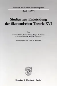 Die Umsetzung wirtschaftspolitischer Grundkonzeptionen in die kontinentaleuropäische Praxis des 19. und 20. Jahrhunderts, I. Teil._cover