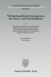 Wirtschaftspolitische Konsequenzen der Finanz- und Wirtschaftskrise._cover