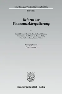 Reform der Finanzmarktregulierung._cover