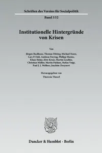 Institutionelle Hintergründe von Krisen._cover