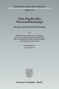 Gute Regeln oder Wirtschaftslenkung?_cover